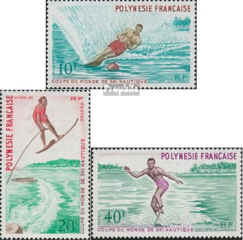 Prophila Collection Französisch Polynesien 140-142 (kompl.Ausg.) postfrisch ** MNH 1971 Wasserski Weltmeisterschaften (Briefmarken für Sammler) Wassersport (Schwimmen/Segeln …)