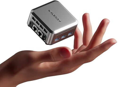 AOOSTAR Mini PC N150(Up to 3.6GHz), Micro Desktop Computer with LPDDR5 12GB RAM 512GB M.2 2242 SSD, Mini Computer 4K Triple Display/Dual 2.5G LAN/USB3.2*3/TYPE-C/HDMI/DP/WiFi5/BT5 for Office/Business