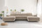 AXLIVING Sofa U Form mit Schlaffunktion – Arborio U 352 cm in Beige