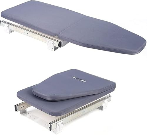 Tabla de planchar extensible de 180°, mesa plegable de planchar, tabla de planchar oculta, ahorro de espacio, tabla de planchar, armario, armario plegable con funda de tela extraíble