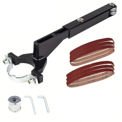 Uooduby Mini Sander Polishing Machine Grinder,Angle Grinder Modified Belt Sander Accessories Suitable for 125mm Angle Grinder