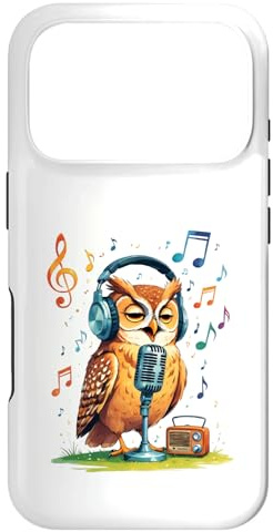 Hülle für iPhone 17 Pro Singende Eule mit Kopfhörern und Mikrofon