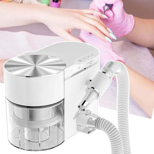 Professional 2-in-1 Nail File and Dust Collector, Electric Nail Drill Vacuum Cleaner Kit, 30000 RPM High Performance, ≤68dB Ultra Quiet, Adjustable Suction, Extension Hose, for Salons Jewelers