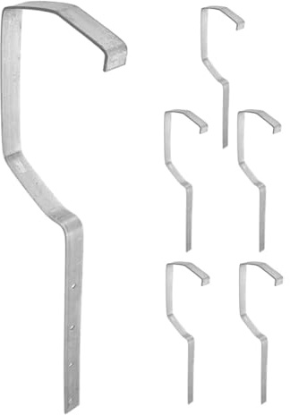 FIXOSHEE Iron Roof Gutter Brackets 6 Pcs Heavy Duty Metal Gutter Support Brackets Designed for Drainage Stability