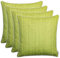 Brandsseller 4er Set Outdoor Kissen 45x45 cm – Wetterfeste Zierkissen mit Paspel in Leinenoptik – Wasserabweisende Gartenkissen & Dekokissen für draußen – Sofakissen für Balkon & Terrasse - Grün