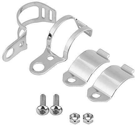 Supporto Frecce Moto Custom - Staffa Di Montaggio Luce Di Svolta, 2 Pezzi Staffa Di Montaggio Luce Di Giro Moto Adatta Per Scooter Con Forcella Anteriore Da 30-45 Mm(Silver)