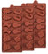 BREEZO Christmas Silicone Chocolate Moulds, 3PCS 12-Cavity Cake Cookie Moulds Candy Baking Molds for Chocolate Cake DIY for Xmas Party Cake Decoration with Christmas Themed Shapes