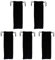 Cabilock 5PCS Stainless Steel Straw Drawstring Carrying Pouch Flannel Bag Drinking Straws Case Cutlery Fork Spoon Storage Bag (Black)