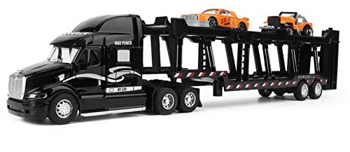 1:48 modèle de camion en alliage 35 CM tirer vers l'arrière véhicule camion jouet simulation avec lumière effet sonore modèle véhicule avec 2 pièces petite voiture pour enfants adultes décaoration