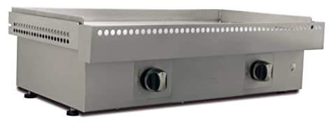 Simogas - Plancha gaz Acier rectifié 12 mm - 75cm - 2 bruleurs en H Extreme