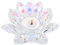 SUMTree Kristall-Lotus-Kerzenhalter für 11.4 cm Stumpenkerze, dekorativer Teelicht, Lotus-Votivkerzenhalter, Blütenblätter-Stil, Blumen-Teelichthalter für Zuhause, Hochzeit, Dekoration, AB bunt