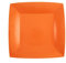 Santex – 10 platos de cartón orgánico cuadrado 23 cm, color naranja