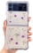Efitoo for Samsung Z Flip 3 5G Case Flower Cute Clear with Design Bling Glitter Sparkly Durable Protective Shockproof Transparent Stars Moon Dried Pressed Floral Cover for Women Girls (Purple Flower)