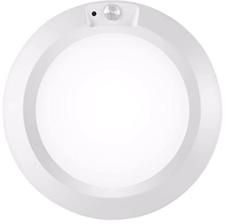 HYTINO Batterie Deckenlampe mit Bewegungsmelder, Batteriebetriebene Deckenleuchte mit bewegungsmelder, 210LM 6000K LED Lampe mit Bewegungsmelder Batterie Φ16cm für Waschküche,Stiege,Keller,1 Stück