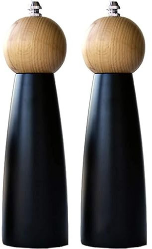 VCADEN Pfeffermühle Gewürzmühle 2 X Präzisions-Salz- Und Pfeffermühle, Salzmühle Aus Buchenholz, Gewürzmühle Aus Holz Chilimühle Gewürzmühlen