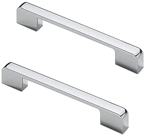 MACHSWON 5pcs Door Handles 96mm Hole Center Bright Chrome American Style Zinc Alloy Drawer Cupboard Wardrobe Door Handle Kitchen Hardware Cabinet Pulls