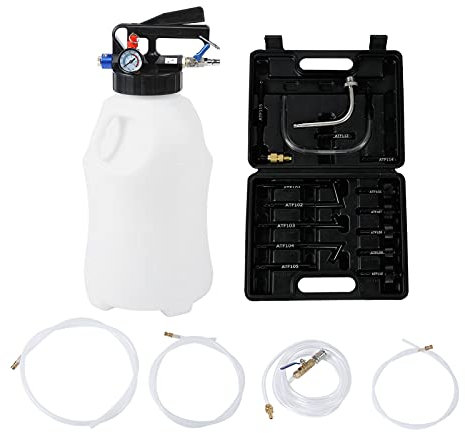 10L Pneumatic Air Oil and Liquid Extractor Pump Kit, Automatic Transmission Two Way ATF Refill System Dispenser Automatic Transmission Fluid Refill Pump Set Portable Gearbox Oil Filling Tool +Auto