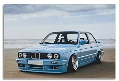 JUNNA Sportauto-Poster für BMW E30 M3 Supercar Rennauto, dekoratives Gemälde, Leinwand, Wand- und Kunstbild, Familien-Schlafzimmer, Dekoration, 40 x 60 cm