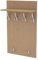 AKKE Garderobenpaneel Wandgarderobe Mit Ablage Wandpaneel Garderobe PVC Maxi Trockener Stein 90cm x 60 cm