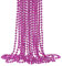 ZZYFGH Lot de 12 colliers de perles rondes de 83 cm de 7 mm pour la Saint-Patrick - Rose vif métallique - Collier de perles rondes Mardi Gras pour fête