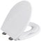 Flipped Warmth Familien Toilettensitz WC-Sitz Mit Absenkautomatik, Kindersitz Einzeln Lösbar, Absenkautomatik, Abnehmbar, Top-Fix, Antibakteriell, Weiß,O