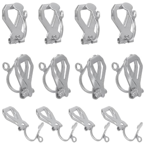 SUNNYCLUE 1 Box 40 Stück Clip On Ohrring Zubehör Ohrringe Konverter 304 Edelstahl Ohrring Konverter Ohrring Clips Nicht Durchbohrte Ohrringe Für Schmuckherstellung Zubehör DIY Baumelnde Ohrringe Für D