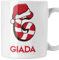 Tazza Natale divertente PERSONALIZZABILE con iniziale e nome Lettera Natalizia Mug 11 oz Idea regalo