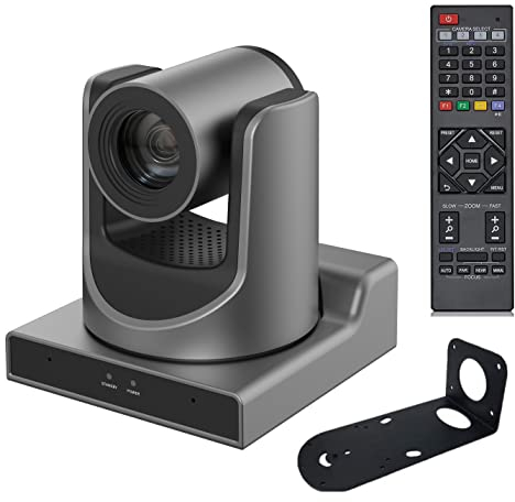 SMTAV NDI PTZ Camera, AI Auto Tracking 30X Optics Zoom and HDMi/SDI/USB3.0/IP Streaming Outputs for Church,Conference,Events,Teaching (Black, 30X with NDI)