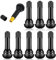 WKRTDY 8 pcs TR414 Gummi Ventile - Schwarz | Auto Reifenventile, Felgen Ventile, Snap-In | Universal Gummiventile für Reifen & Felgen, Gummi-Ventilschaft, Schützen Sie Ihre Reifen