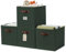 DECOMOMO Storage Baskets, 13x15x13 Storage Cube Bins with Labels for Organizing Shelves Kallax (Kallax / 4pcs, Olive Green)