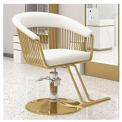 Wrobelax Friseurstuhl für Zuhause und professionellen Friseursalon, Friseurstuhl mit Dreh- und Hydraulikpumpe, verstellbarer Haarstyling-Schönheitsstuhl