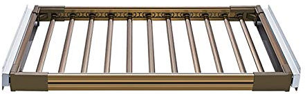 KXAOXGRC Kleiderschrank ausziehbare Hosenbügel. Hosenregalschublade, ausziehbarer Krawattenhalter-Kleiderstange, breitenverstellbares Gestell for den Kleiderschrank(Champagne Gold,85)