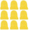 qianduoduo 9 Stück Set Eierwärmer,Eierwärmer-Strickmütze,Eierwärmer Weihnachten, Eiwärmer aus Strick, Eiwärmer aus Strick witzige Frühstückstisch Deko Brunch Geschenk Ei Warmhalter (Gelb)