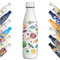 KollyKolla Thermosflasche 500ml, Wasserflasche Personalisiert, Trinkflasche BPA-Frei, Auslaufsicher Doppelwandig Thermoskanne, für Fitness, Laufen, Büro, Kinder, Erwachsene, Universum-Weiß