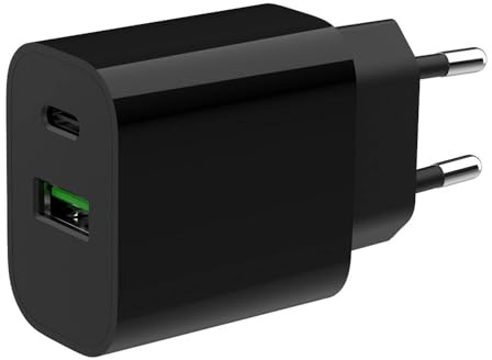 Gembird Universele Snellader 20W met USB-C en USB-A - Compacte Oplader voor Snel Opladen van Smartphones, Tablets en Meer, Blauw