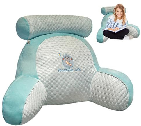 Reading Pillow For Bed Adult,Cuddle Cushion,Backrest Pillow For Bed,Back Support Cushion,Back Rest Pillow For Sitting In Bed,Ergonomic Bed Chair Arm Pillow For Watching TV,Working On Laptop,Or Reading