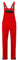 BWOLF ARES - Salopette da lavoro in 100% cotone, Nero/rosso, M