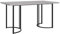 ModernLuxe Esstisch 140 x 80 cm – Rechteckiger Küchentisch in Marmoroptik, Stabiler Esstisch mit Metallgestell & MDF-Tischplatte, verstellbare Füße, für Esszimmer & Wohnzimmer, Grau/Schwarz