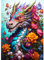 QQYRHN 5D DIY Dragon Fantastique Kits de Peinture Diamant, Complète Fleurs Diamond Painting pour Adulte Débutants, Dragon Art du Diamant, Décoration Murale Maison Peinture au Diamant Avec 30x40 cm