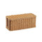 Rattan Cable Organizer Box Desk Cord Storage Woven Power Strip Cover Cable Management Basket Socket Organizer Tray Wire Clutter Braided Charger Holder Cord Hiding Wicker Outlet Container