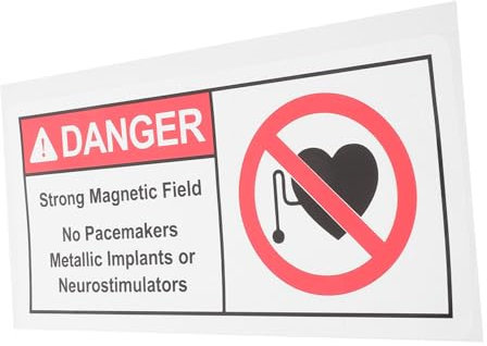 Zerodeko Warnaufkleber Magnetfeld Selbstklebend Kein Vorsicht Aufkleber Magnetfeldschild Sicherheitsschild Wandaufkleber Warnschilder