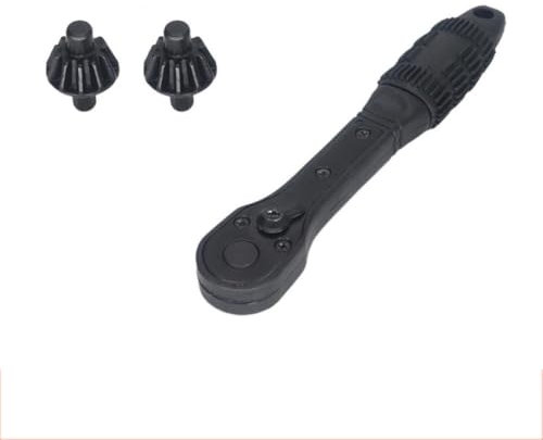 Clé à cliquet 2 en 1 - Outil multifonction avec 5 douilles magnétiques, clé de mandrin à cliquet double direction pour bricolage et professionnel (16 mm + 2 vitesses)