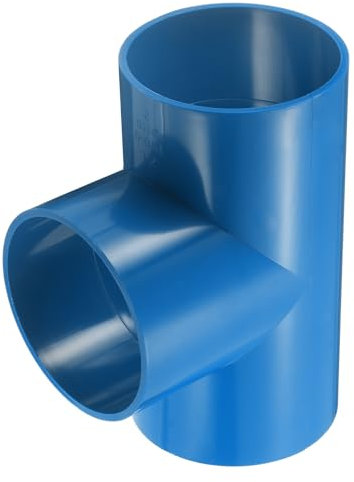 QUARKZMAN 1pz 4 Tee 3 Vie Raccordi per Tubi in PVC, Raccordo d'Angolo di Qualità per Mobili Fai da Te per Strutture di Supporto da Giardino, Connessione per Tendone, Blu