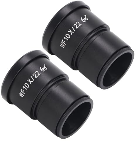 Fafeicy 10 -Fach -Mikroskop Okulare mit Augenpunkt Weites Feld für Biologische Beobachtung 30 mm Grenzflächen Aluminiumlegierung