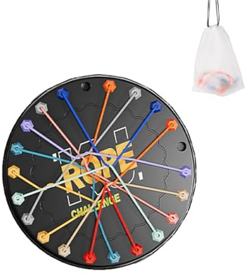 Magic Knot Puzzle Game - 10 Ropes & Board,Brain Teaser Unraveling Challenge for Kids & Adults, Travel Logic Board Game for Party,Stress Relief Fidget Toy,Gifts for 6+ Year Old Boys Girls SiumPklay