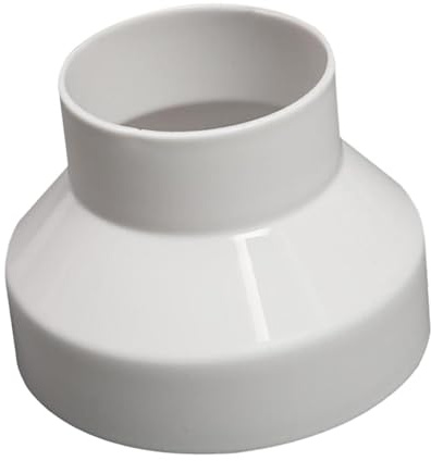 Fiocias Ducting Reducer Increaser 4 to 3 Round Ducting Reducer Duct Pipe Reduction Coupler for Extractor Fans, Cooker Hood Tumble Dryer Ventilation