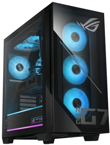 ASUS ROG G700 Gaming Desktop PC Intel Core Ultra 7 265F 32GB RAM 1TB NVMe SSD NVIDIA GeForce RTX 5060 8GB Raffreddamento a Liquido RGB Tastiera Mouse Windows 11 Pro con 12 Mesi Protezione CPS