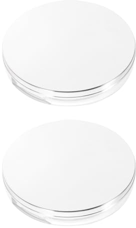 TOVINANNA 2 Stück Puderdose mit Elastischem Netz Abs Material Kompakt Luftdicht Tragbare Make Up Kasten für Loses Puder Foundation Rouge Reisegröße