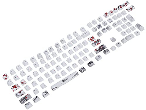 Cryfokt PBT Keycaps Set 110 Keys, Thick Wall Design for Mechanical Keyboards, Sublimation Keycaps for RK/Anne Pro, Wear-Resistant and Compatible (English-Japanese)