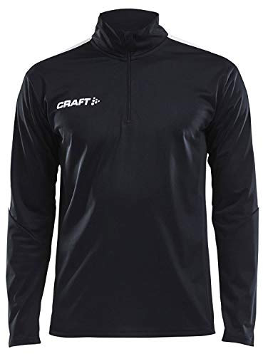 Craft Herren Trainingstop Progress Halfzip LS Tee 1905611 Black/White S